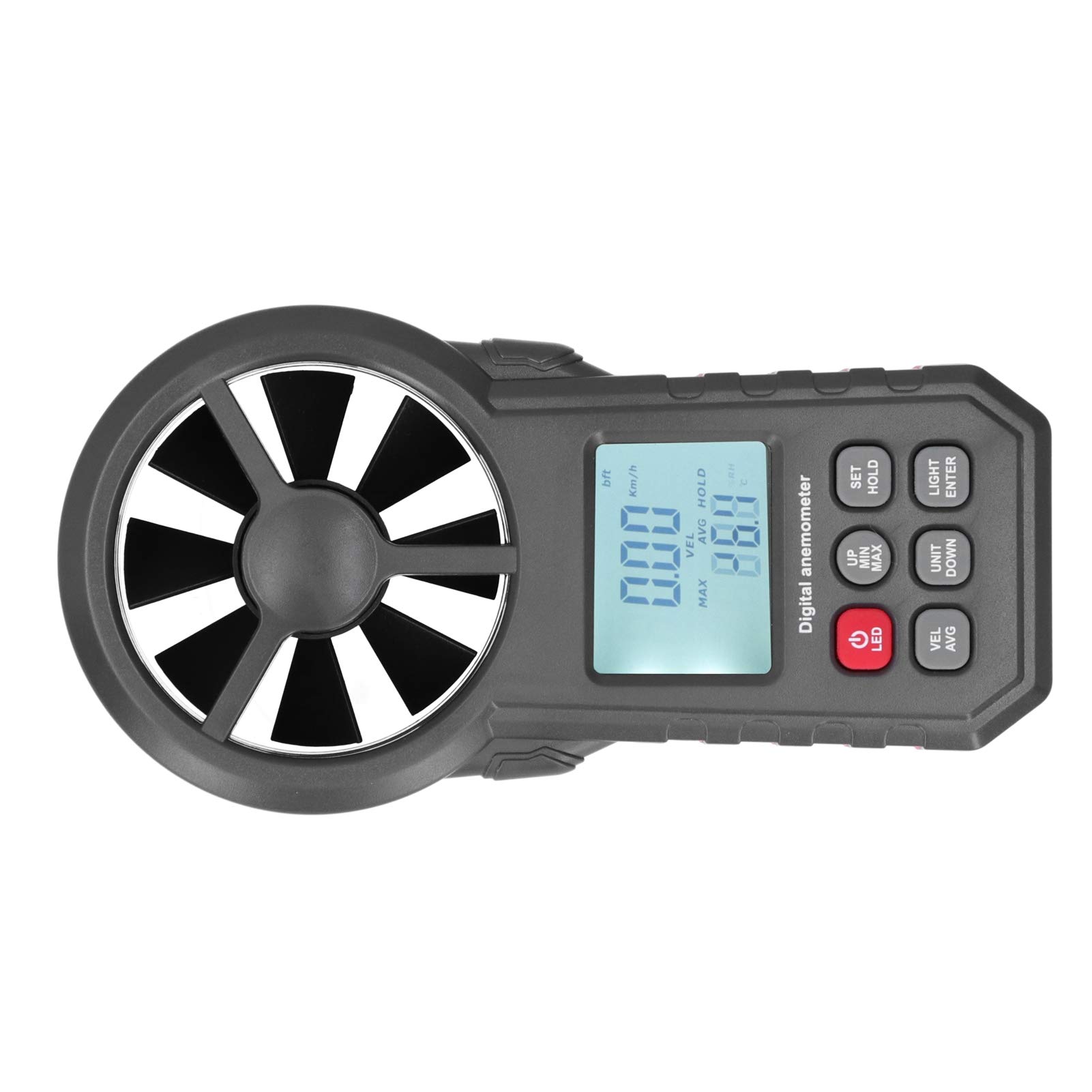 Anemometr Bluetooth WT87B Przenośny Cyfrowy Tester Prędkości Wiatru z Podświetleniem LCD do Użytku na Zewnątrz Wysokiej Jakości materiał ABS