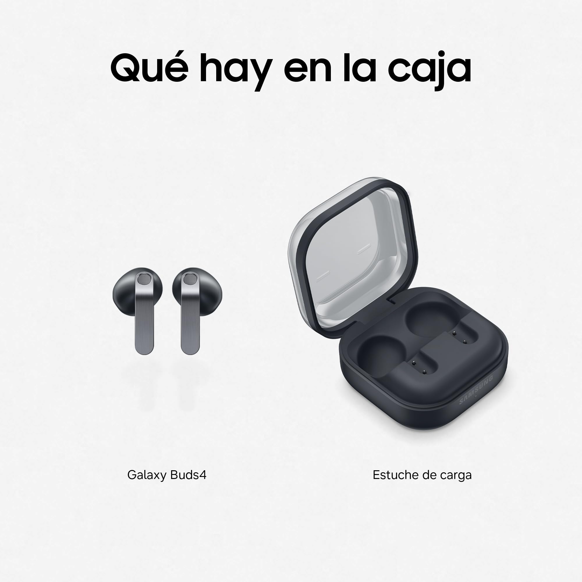 Samsung Galaxy Buds4, Auriculares Bluetooth, Audio 240bit/96 kHz, Cancelación de Ruido Adaptativa, Agente IA de Voz, Garantía del Fabricante 3 Años+1 Año Extra, Negro (Versión Española)