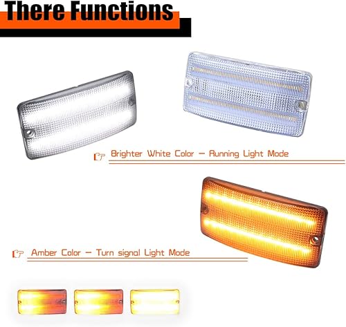 Miniatura 3 de Lente ahumada óptica 3D para 1969 1970 1971 1972 1973 1974 1975 1976 1977 Ford Bronco Truck Front Corner Turn Signal secuencial luces de