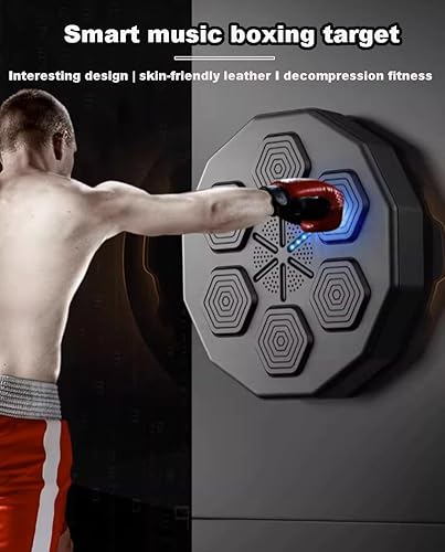 Miniatura 2 de Máquina de boxeo electrónica de música 2023, equipo de boxeo de entrenamiento de boxeo, máquina de boxeo montada en la pared con carga USB y