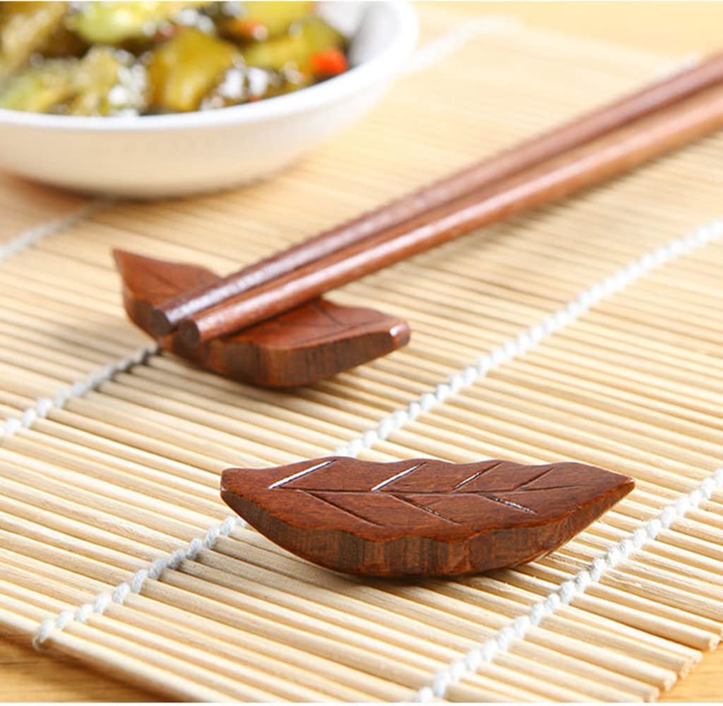 Lot De 5 Supports à Baguettes En Bois Style Japonais Vintage - Repose-couverts, Pour Table, Restaurant, Maison