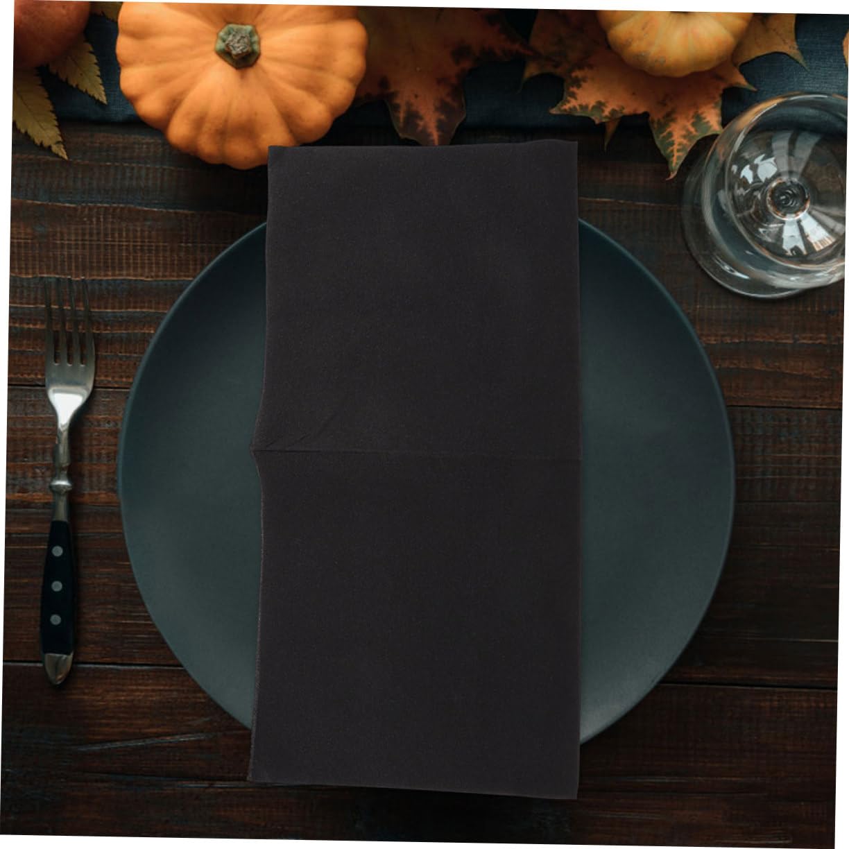 Mikinona Noires 100 Serviettes de Table Anti-Fuite, en Papier, Épaisses et Absorbantes, Élégantes Décoration de Table, pour Mariage et Fête
