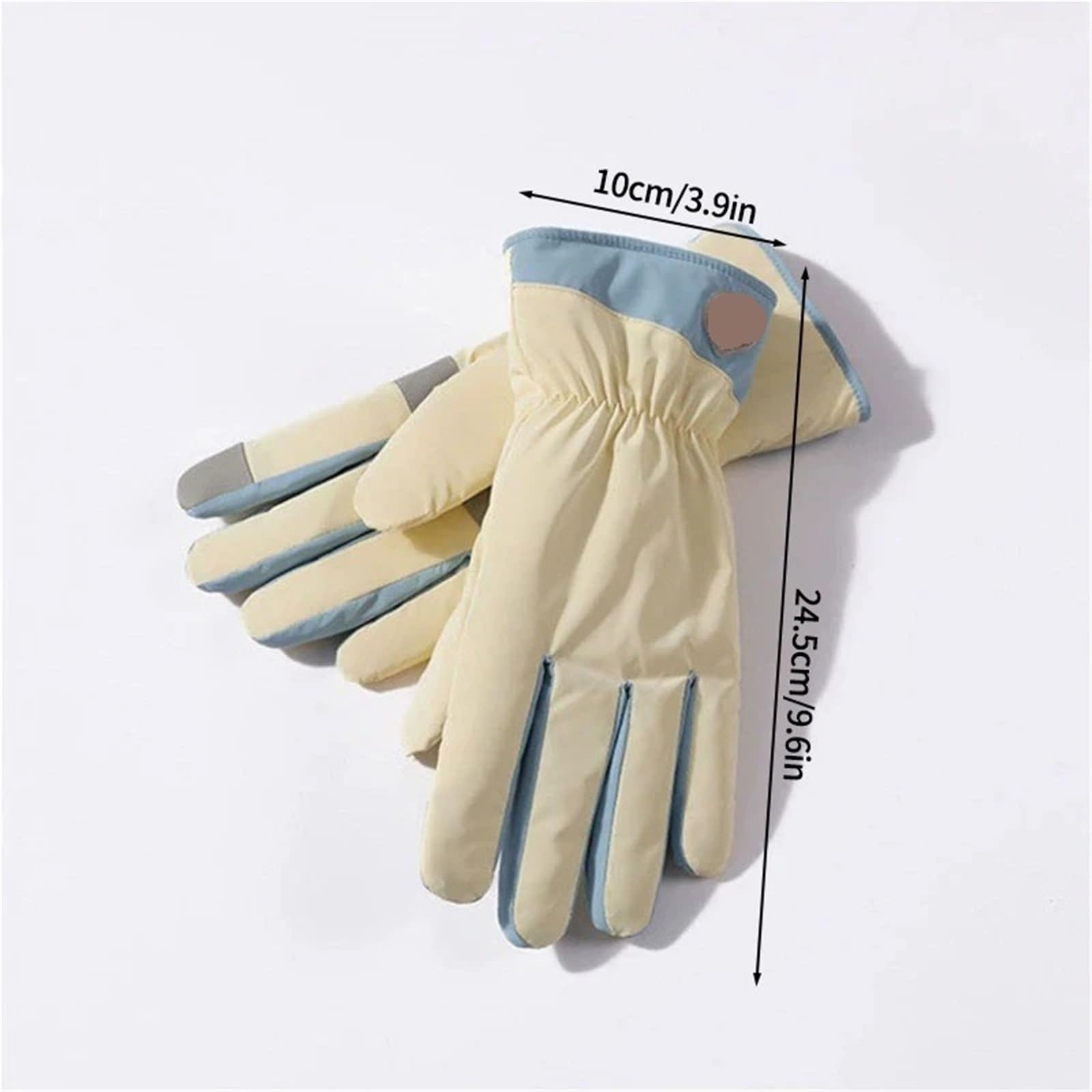 Guantes Ecuestres con Forro Polar Guantes de Snowboard cálidos Invierno, Resistentes al Viento, for Ciclismo Deportivo para EquitacióN