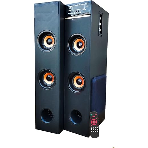 MINTRONICS MI Golden 90W Bluetooth 50 Twins Home DJ Tower