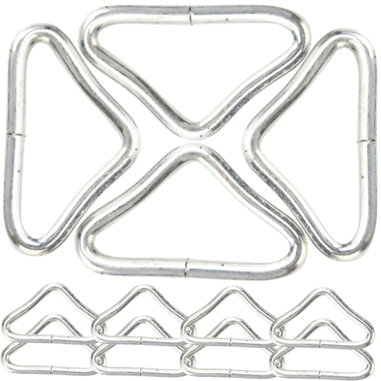VICASKY 30Pcs Reusable Trampoline Buckles Shaped Rings for Secure Attachment Heavy Duty Trampoline Accessories Kit for Jumping and Enhanced Stability