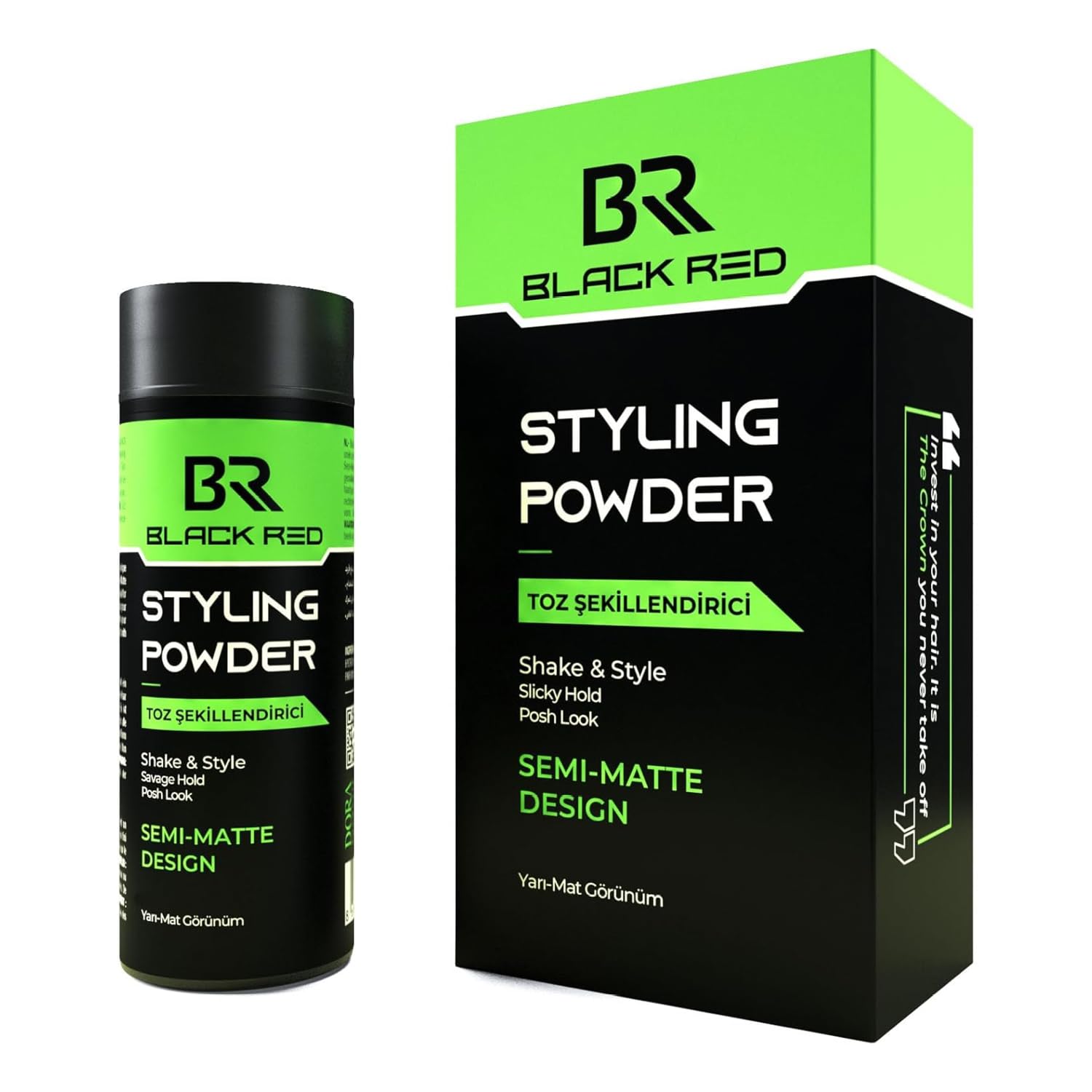 Black Red Semi-Matte Hair Styling Powder for Men, 20g | Medium-Strong Hold | Semi-Matte Finish | Lightweight, Non-Sticky | Instant Volume & Natural Texture for All Hair Types