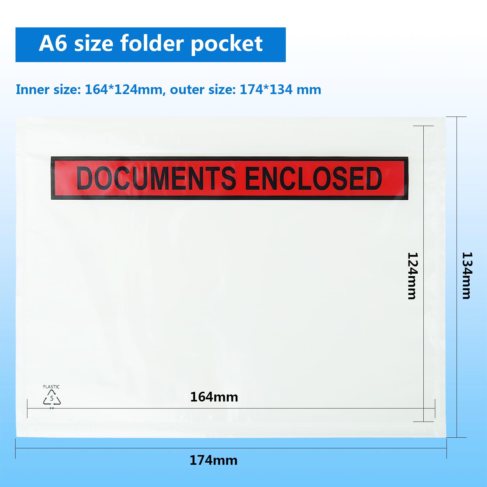 PACK4YA A6 Document Enclosed Wallets 164 x 124 mm Peel and Seal Envelopes for Invoices Packing Lists or Notes - Image 2