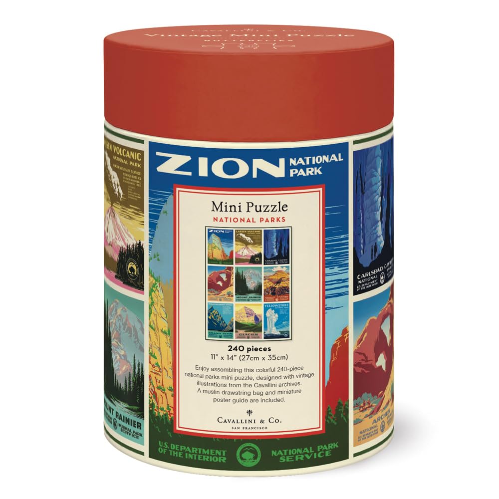 Amazon.com: Cavallini 240 Piece Puzzle, National Parks (PZLMINI/NP