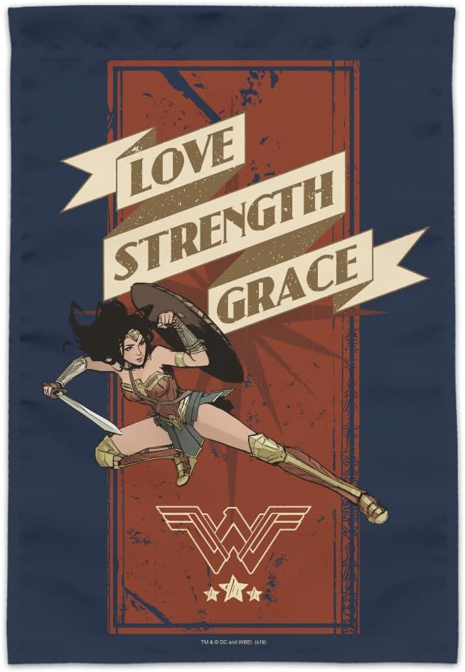 GRAPHICS & MORE Wonder Woman Movie Love, Strength, Grace Garden Yard Flag