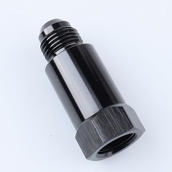 AC PERFORMANCE -6 AN Female to Male Inline Roll Over Breather Vent Valve Fitting Aluminum Black