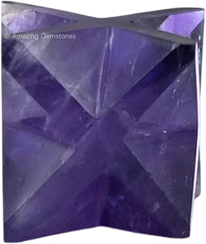 Miniatura 3 de Amazing Gemstone Cristal de Merkaba de amatista  Estrella de Merkaba metafísica de 1 pulgada para meditación, cristal de tetraedro energético y