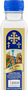Zuluf Jordan River Holy Water Holy Sepulchre Jerusalem | Blessed Holy Water Baptism of Our Lord From Jordan River For House Blessing, Protection, Healing with Certificate from Israel 200ml