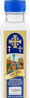 Zuluf Jordan River Holy Water Holy Sepulchre Jerusalem | Blessed Holy Water Baptism of Our Lord From Jordan River For House Blessing, Protection, Healing Comes with Certificate from Israel 200ml