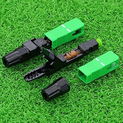10 Pcs FTTH SC APC Optical Fiber Cable Quick Connector Fast Cold Connection Adapter for CATV Network