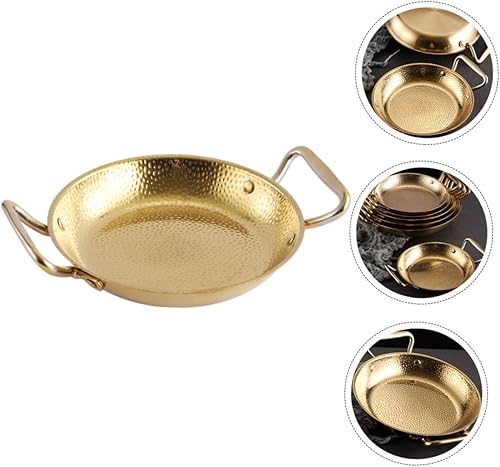 Miniatura 9 de Orejas dobles Sukiyaki Restaurante Pan Paella Sartén antiadherente Freír Caldero Hierro Fundido Paella Cocina Aperitivo Plato Espesar Acero