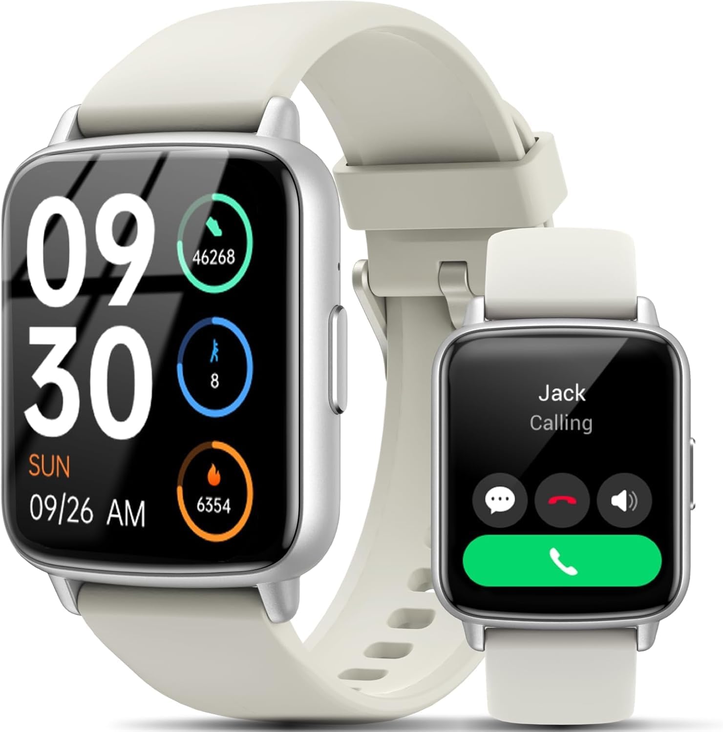 Sensible Look ahead to Males Ladies Reply/Make Calls,Health Watch with Coronary heart Price Monitor Sleep Monitor, 100+ Sports activities Exercise Trackers, IP68 Waterproof, Smartwatch for Android/iOS,1.85″HD (SILVER+WHITE)