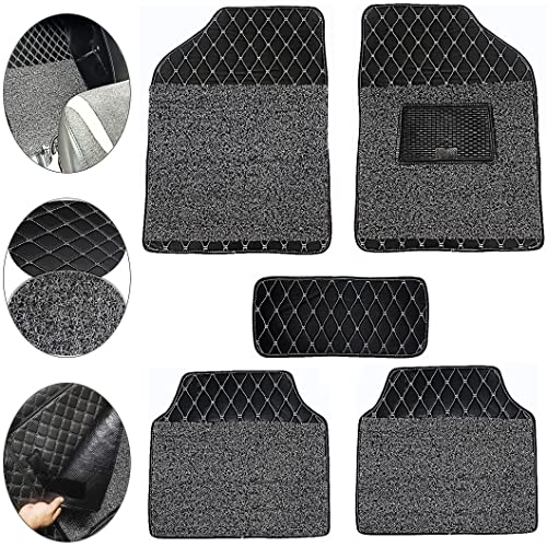 Image of Vahan Expo 7D Car Mat Universal Compatible with Xcent Car Foot Floor Mat Luxuy Leather 100% Water Proof (Black, Xcent)