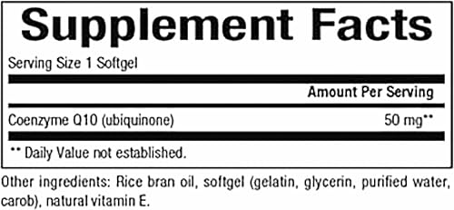 Miniatura 2 de Natural Factors, Coenzima Q10 50 mg, suplemento CoQ10 para apoyo energético, cardíaco y antioxidante, sin gluten, 120 cápsulas blandas (120
