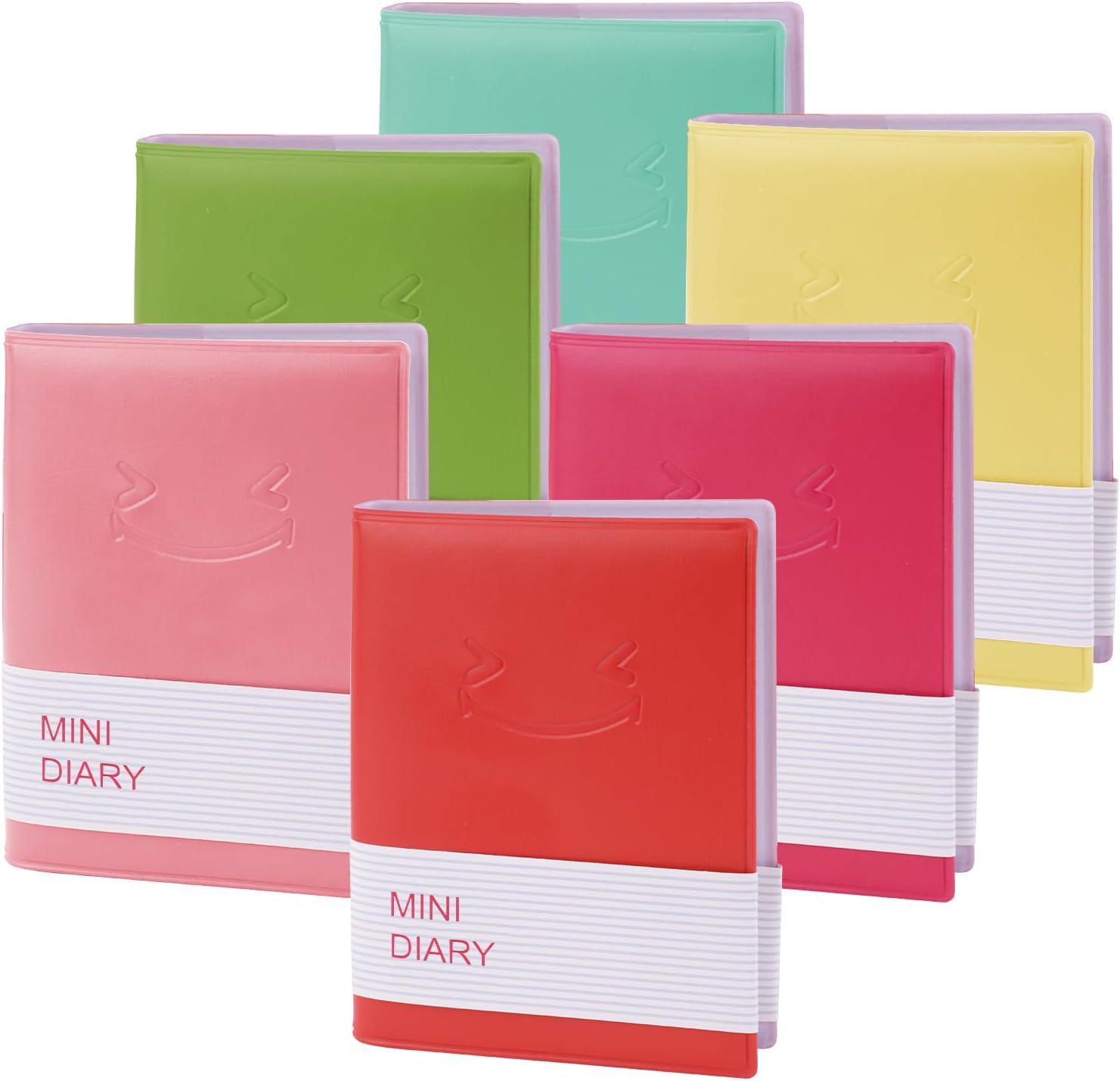 2 Pcs Mini Notebook, Mini Diary 2 Colors Pocket Notebook Small Memo ...