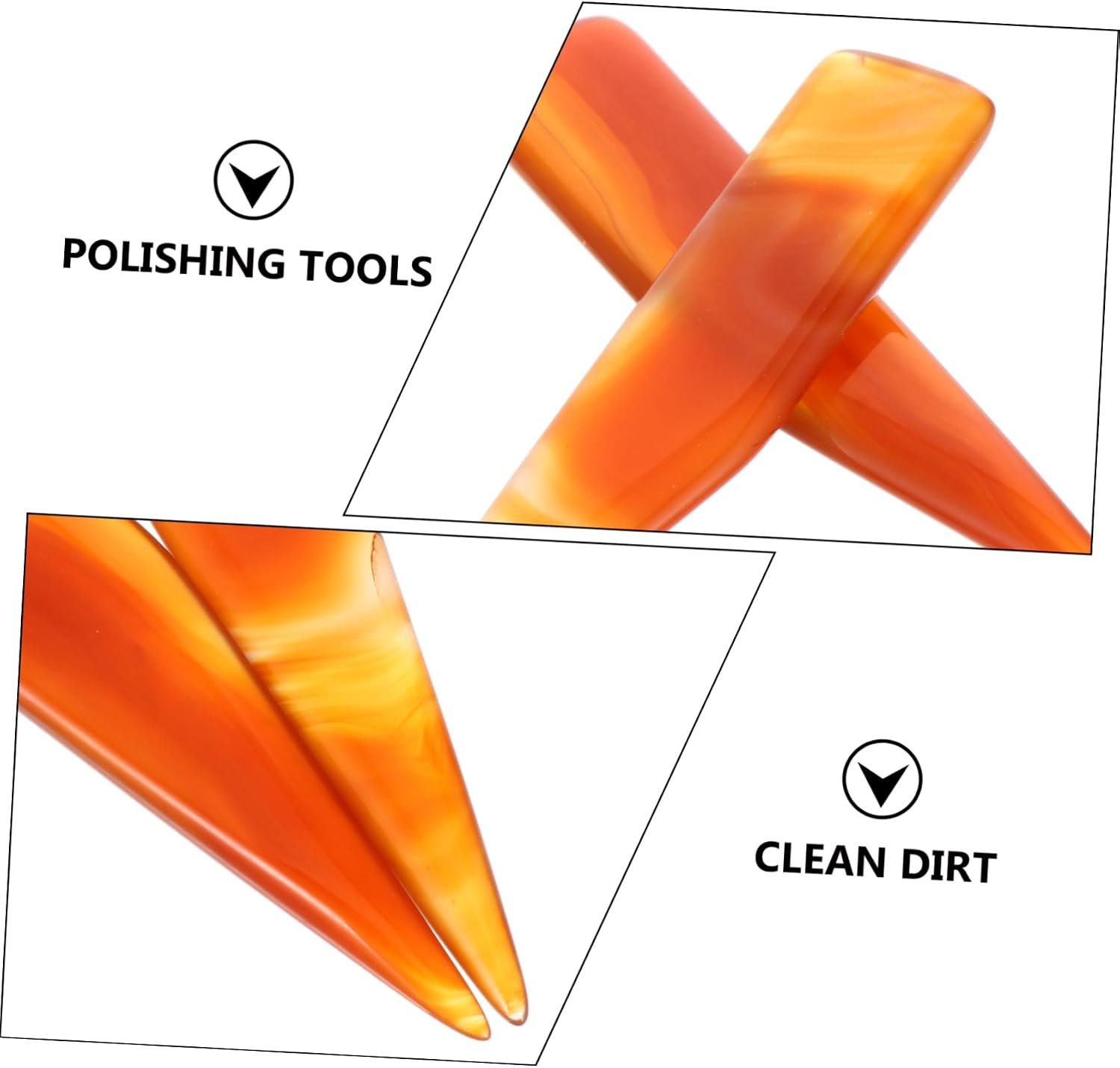 STOBOK 6 Pcs Jewelry Polishing Tools Hand Jewelry Agate Burnisher Agate Care Tool Ring Making Supplies Gold Sliver Jewelry Tool Craft Polisher Agate Burnishing Tool Jewelry Polisher Stone