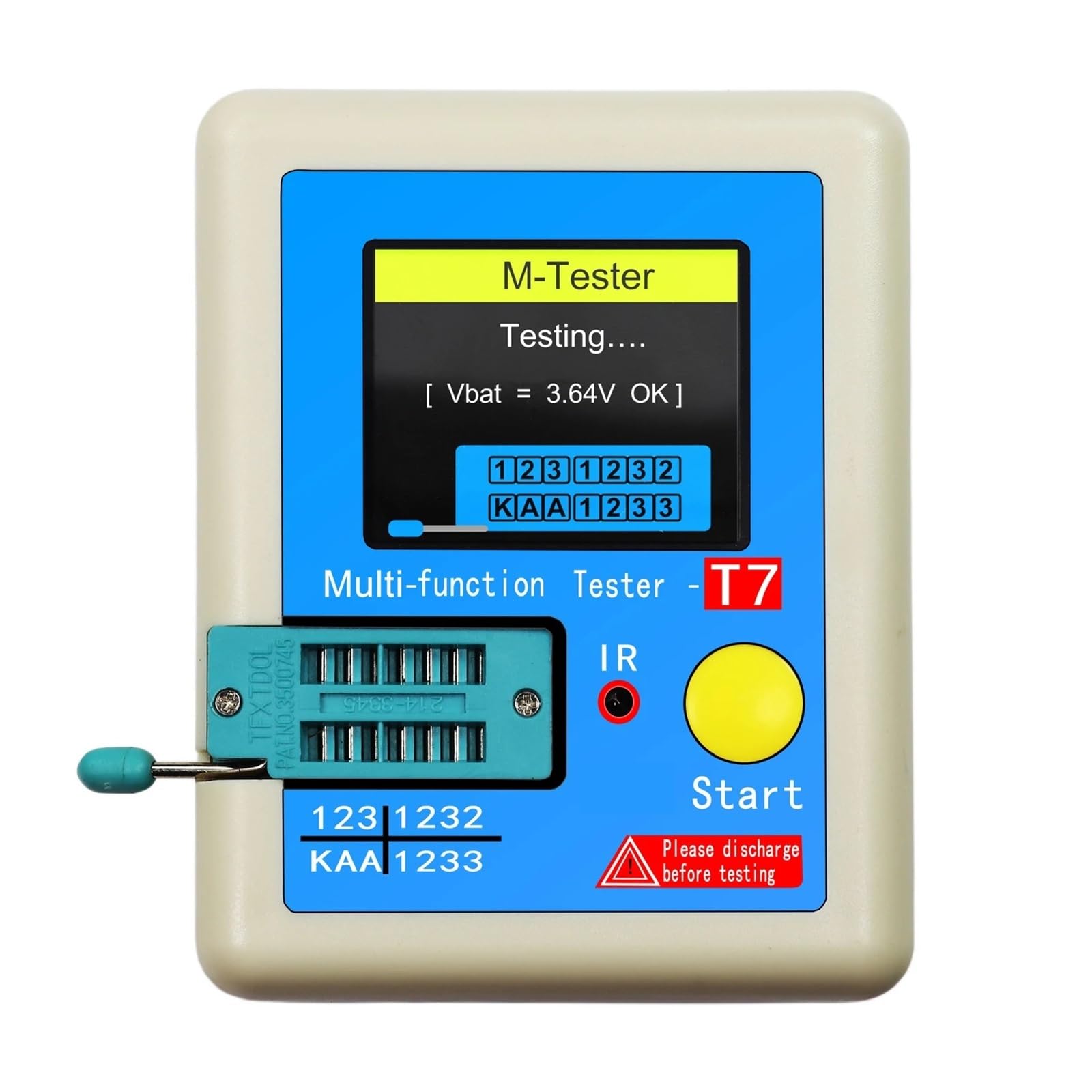 LCR-T7 Tester Próbnik Elektroniczny Dioda TFT Trioda Miernik Pojemności LCR Miernik ESR NPN PNP MOSFET IR Wielofunkcyjny Tester Multimetr