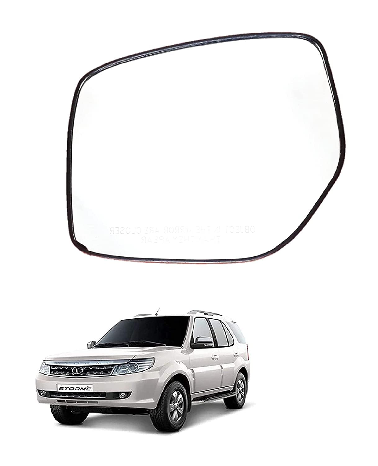STYCARO- Side View Mirror Glass Plate for Tata Safari Dicor/Storme 2012 2019 Model (Non Heated) (LEFT PASSENGER SIDE)