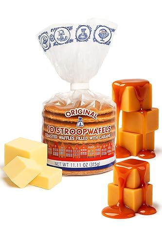 Miniatura 8 de Le Chic Patissier 30 Stroopwafels de caramelo y vainilla tostados suaves paquete de 3 (11.11 onzas cada uno) Receta original de gofres de caramelo