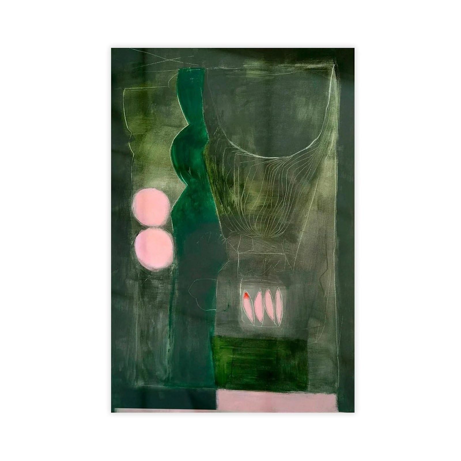 Bareronor Modern Abstract Canvas Poster Bedroom Decor Landscape Office Room Decor Gift 24" L X 36" W