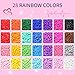 Ywmimn 28 Colors 3mm Seed Beads, 7200PCS Glass Seed Beads Kit for Jewelry Making, Craft and Bracelet Making