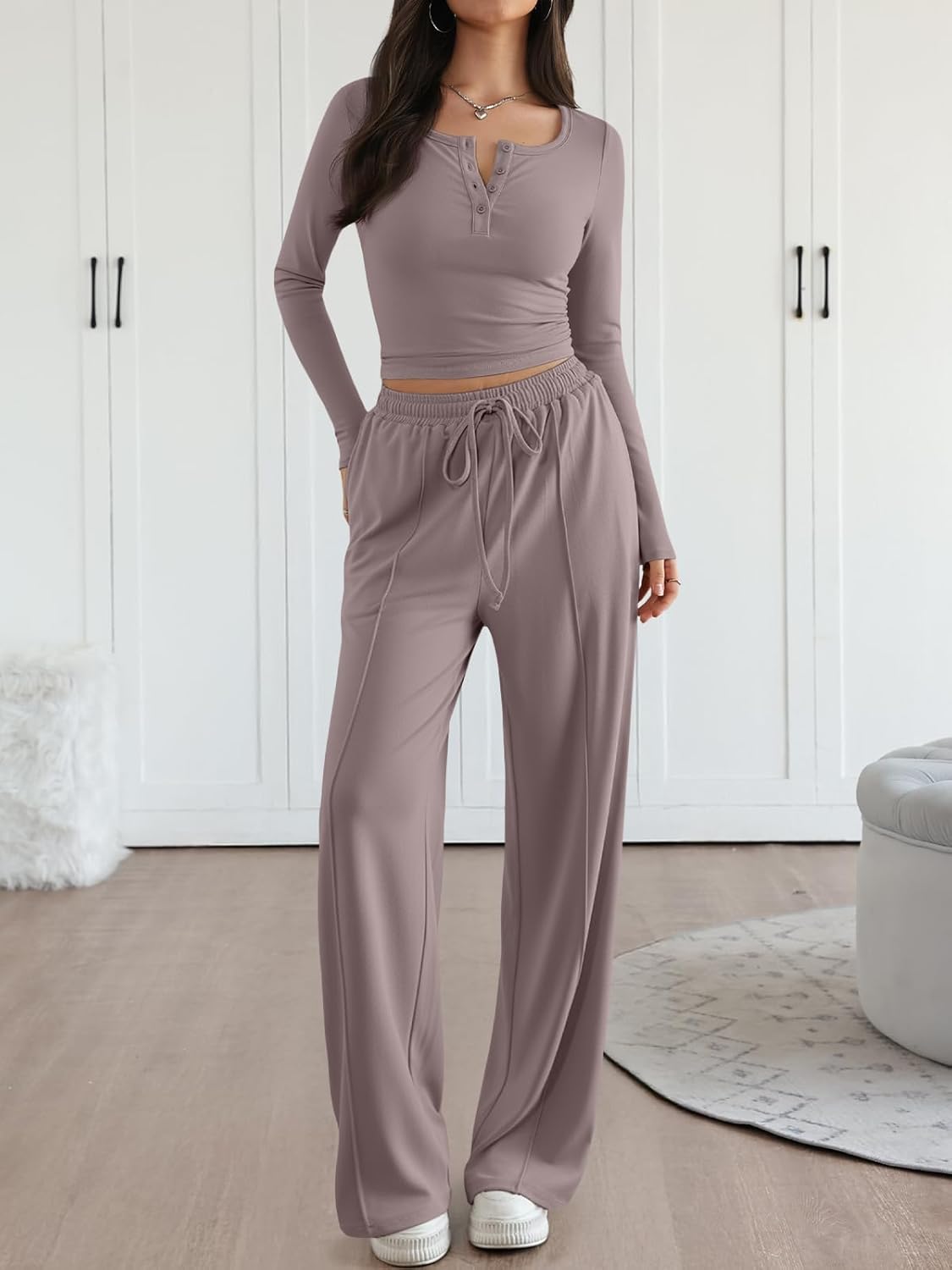 Trendy Queen 2 Piece Matching Lounge Sets for Women Fall Fashion Outfits 2026 Two Piece Travel Sweatsuits Clothes - Image 6