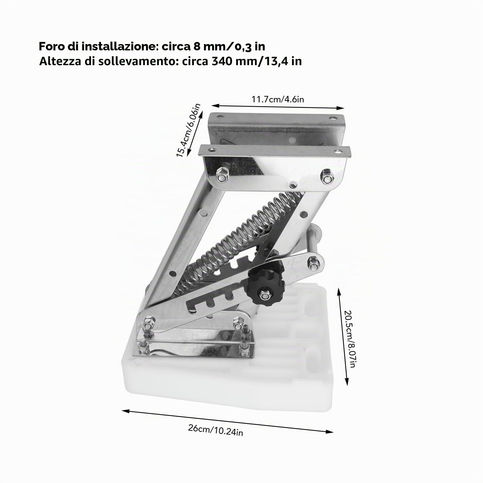 Ejoyous Supporto Motore Fuoribordo Regolabile 7,5-20 CV 2 Tempi