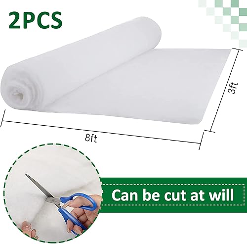 Miniatura 4 de 1 paquete de manta de nieve falsa de 3 x 8 pies, hoja de nieve sintética gruesa de Navidad, rollo de nieve artificial para manualidades, exhibición