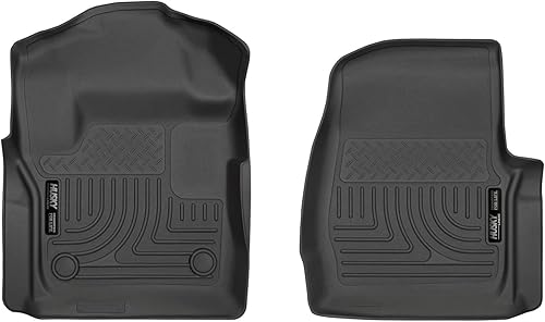 Husky Liners Weatherbeater Series  Revestimientos de piso delantero - negro  13311  Compatible con Ford F-250F-350 Super Duty Standard Cab 2 piezas
