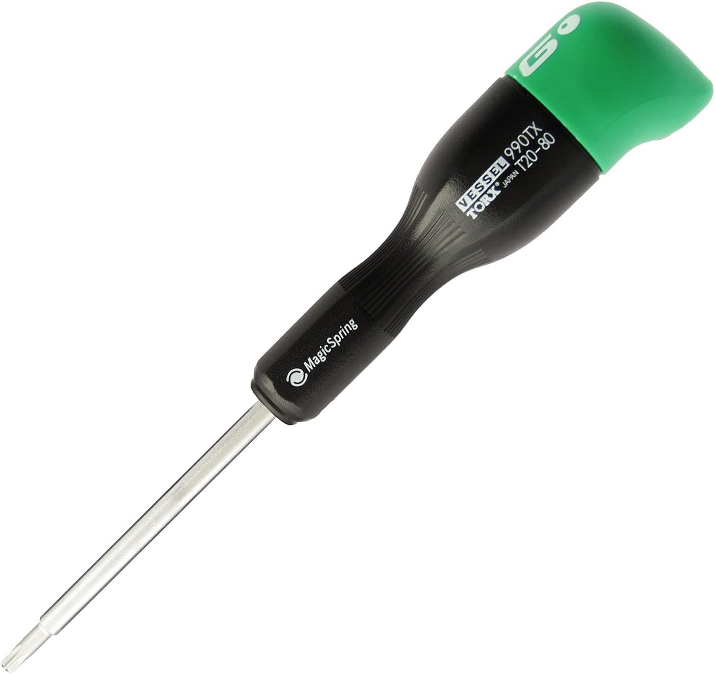 VESSEL 990TX Precision Torx Screwdriver, G-Grip, T20 x 80
