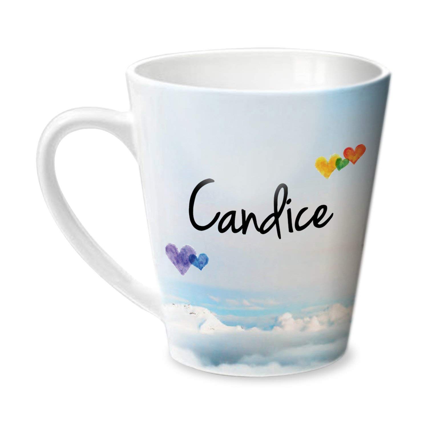 Hot Muggs® Simply Love You Candice Conical Personalised Name Ceramic, 315ml, 1 Unit
