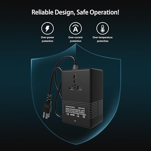 Miniatura 6 de 120 vatios, convertidor de voltaje de 110 V a 220 V, convertidor de voltaje de 110 a 220, transformador de paso ascendente de 110 V a 220 V,