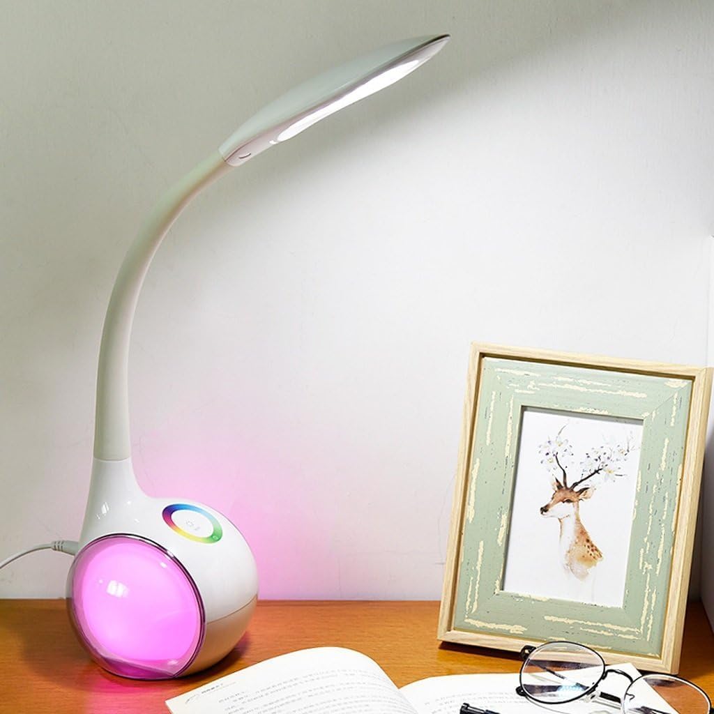 LED Multi-Function Desk Goose Neck | 3-Level Brightness Touch Control | LED Desk lamp | Nightstand, Colorful Student Reading Lamp,Bedroom Bedside Lamp-picture-39