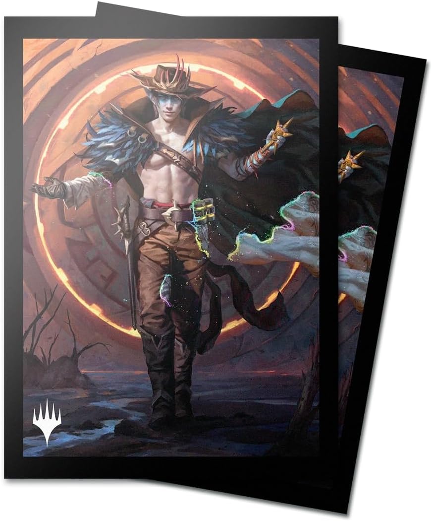 Ultra PRO - Magic: The Gathering Outlaws of Thunder Junction 100ct ChromaFuion Standard Size Card Sleeves Ft. Oko, Protect & Store Your Gaming Cards, MTG Cards, Matte Finish Card Sleeves