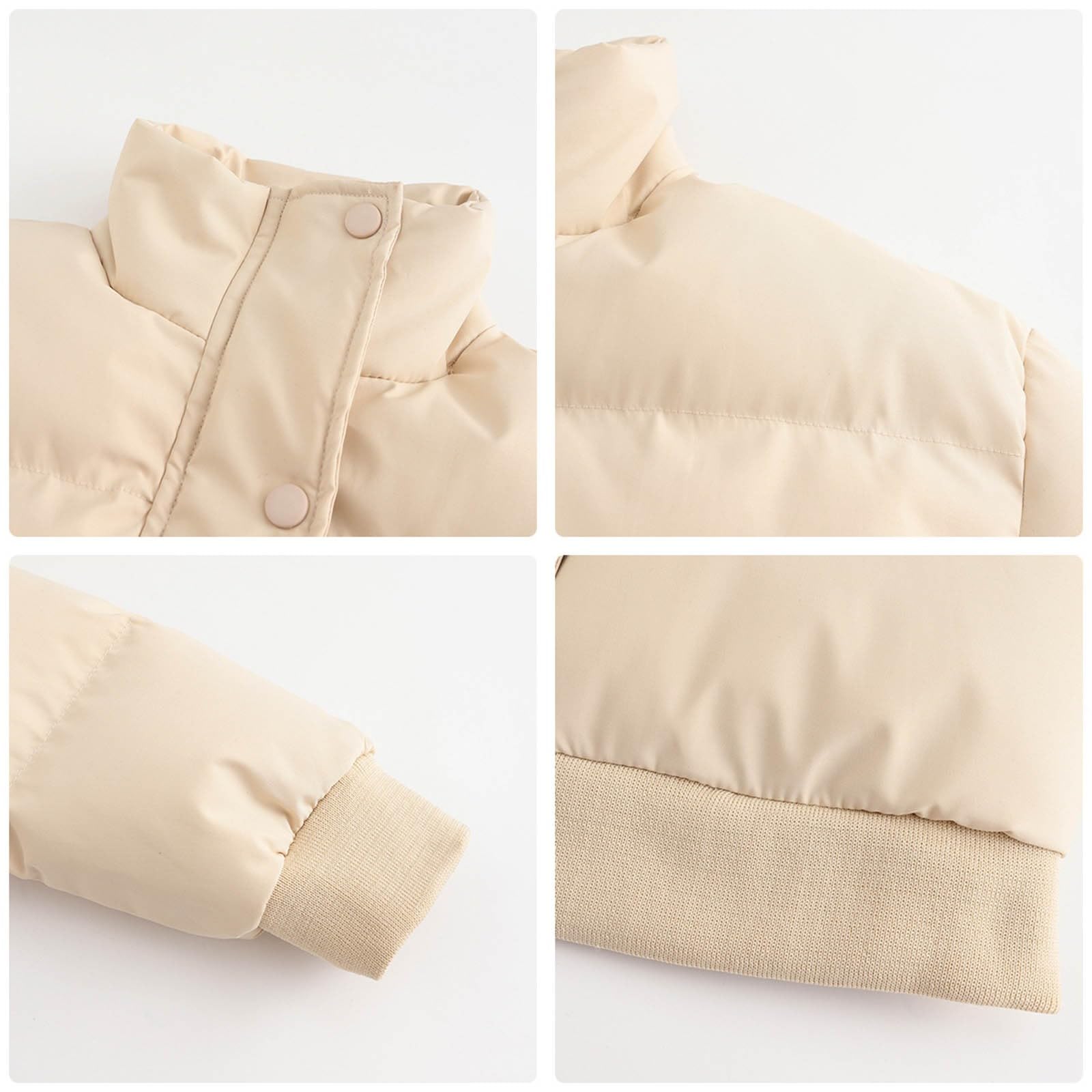 Chaqueta Mujer Abrigo Entretiempo Invierno Cazadora Plumiferos，Abrigo corto femenino cuello casual holgado manga larga para clima frío con capucha y pelo sintético