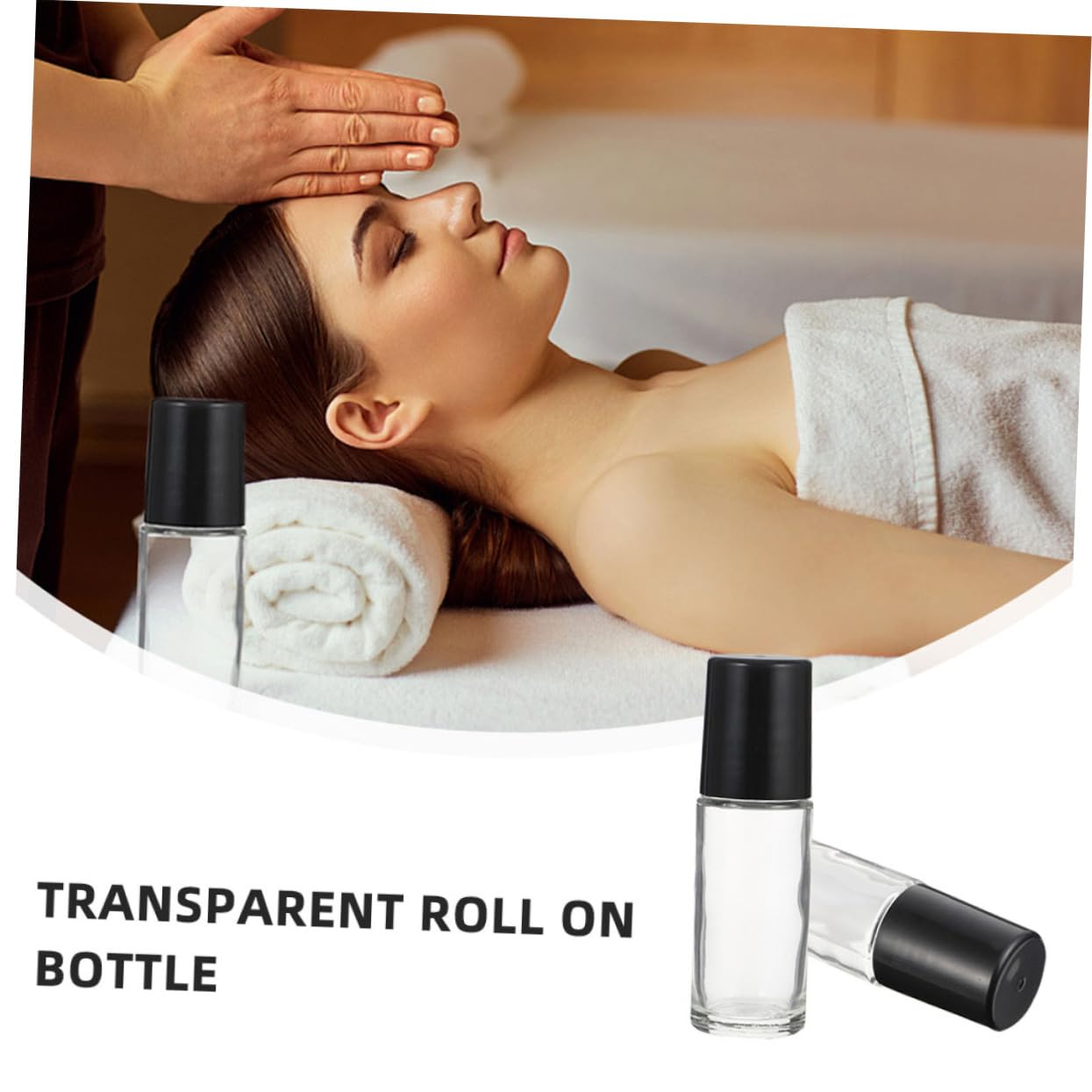 10pezzi Flaconi Roll Vetro Vuoti per Oli Essenziali Sfere Rotanti e Coperchio Antiscivolo per Massaggi e Viaggi
