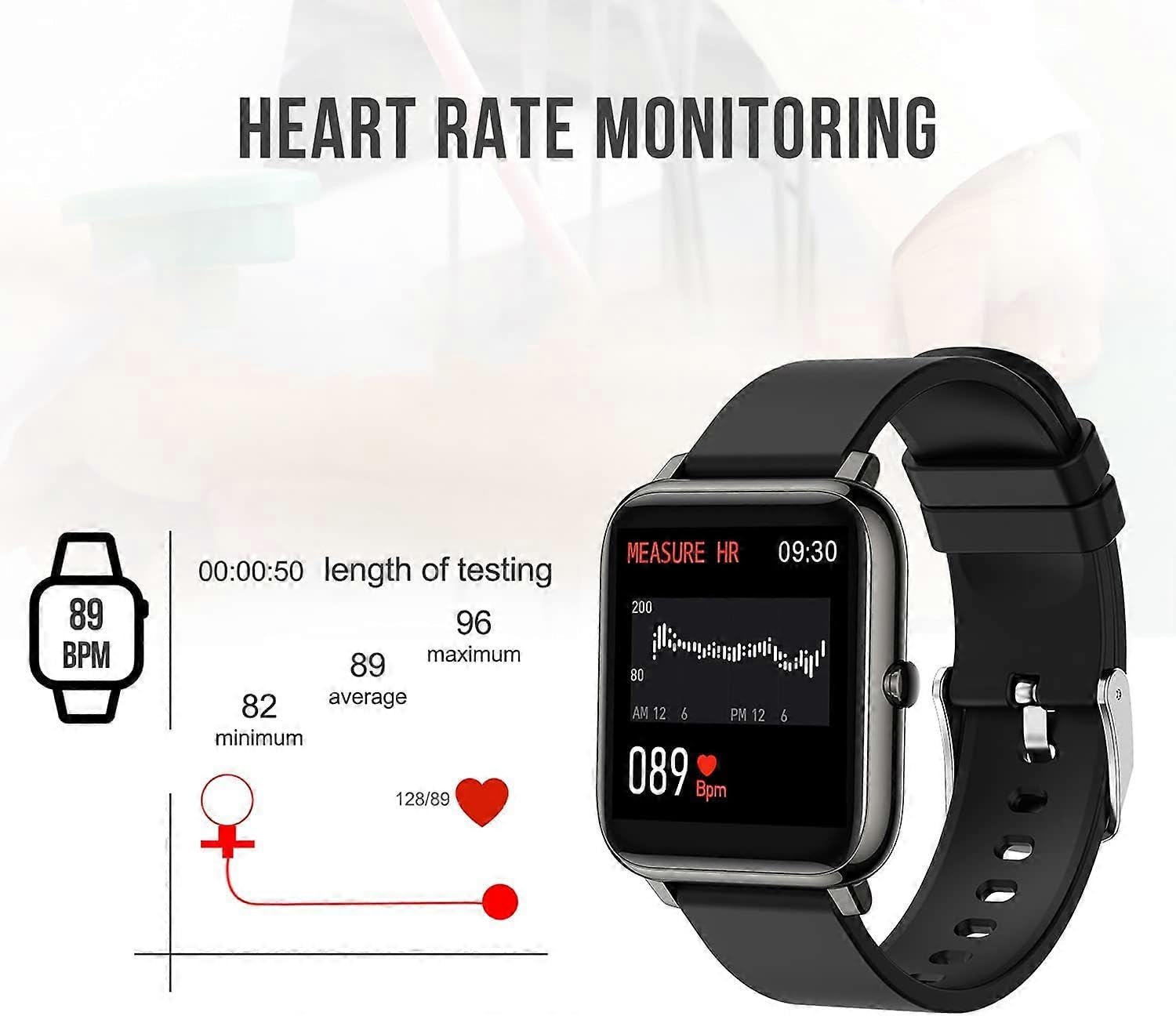Smart Watch, Fitness Tracker da donna, 1,4 pollici TFT LCD Screen Smartwatch con cardiofrequenzimetro e monitoraggio del sonno, IP67 impermeabile Activity Tracker con pedome