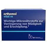 Orthomol Vital m für Männer - bei Müdigkeit - mit B-Vitaminen, Omega-3-Fettsäuren und Magnesium - Trinkampullen/Kapseln à 30 x Tagesportionen - Orangen-Geschmack 30er-Packung