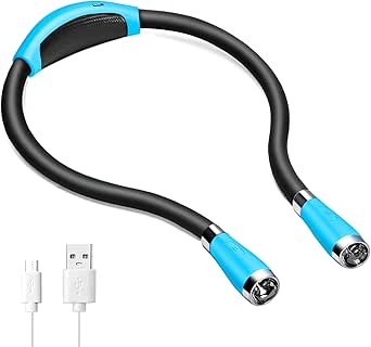 LED Neck Reading Light, Book Light In Bed, Dimming 3 Colors With Bendable Arms, Suitable For Repairing, Night Running, Reading, Walking, Knitting(1pc - View #8