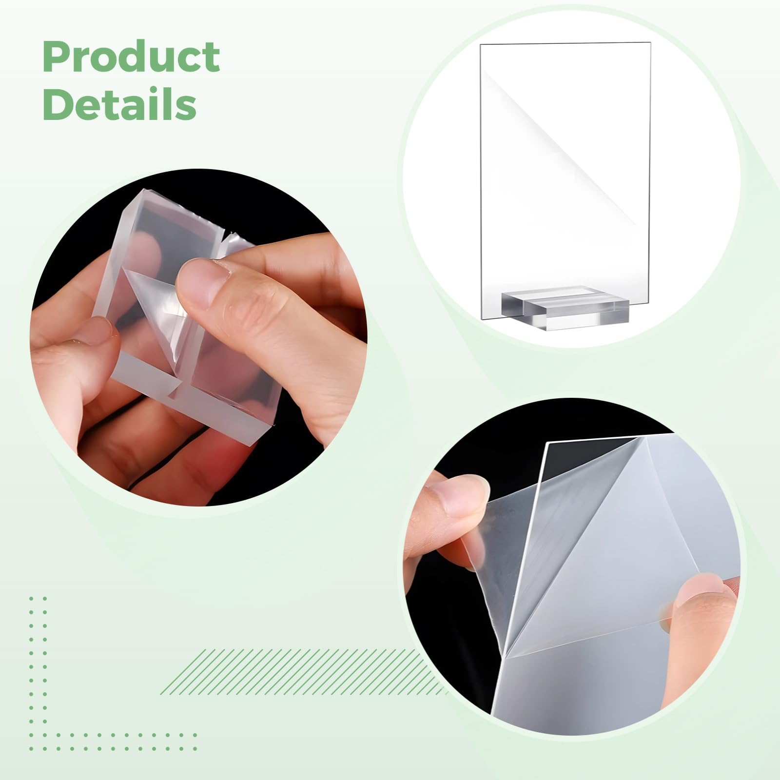 12er Acryl-Tischkartenhalter-Set, mit 12 Schildertafeln, transparente Tischnummernständer für Hochzeiten, doppelseitige Menühalter für Restaurants, Events und Unternehmen, für Tischaufsteller