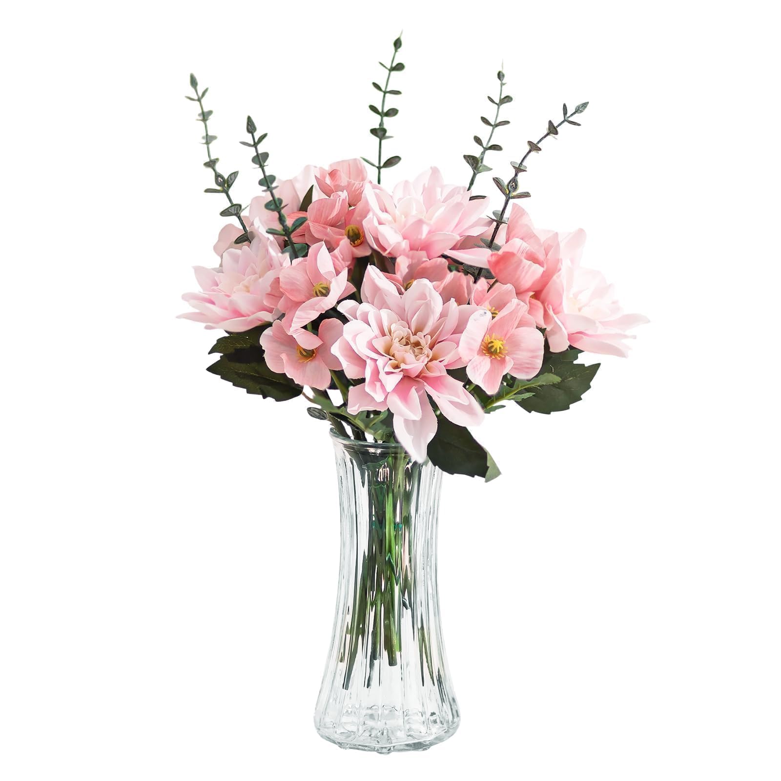 Glasseam Glass Flower Vase for Home: Clear Vase Tall Large Vases Modern for Living Room Kitchen Bedroom Dining Table Centrepiece Decor-image-23