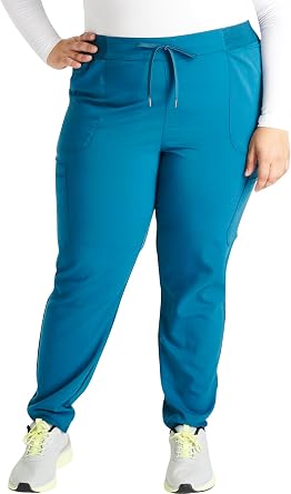 Cherokee Atmos Mid Rise Scrub Pants for Women Pull-On Jogger 4 Pockets