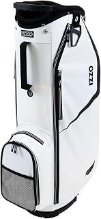 IZZO Ultra Lite Golf Cart Bag - 3.8 lbs Lightweight, 14-Way Dividers, 6 Pockets, Rain Hood for Cart Golfers