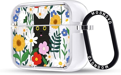 Miniatura 289 de MOSNOVO Funda protectora transparente para AirPods Pro 3, con anillo de metal duro de lujo de doble capa a prueba de golpes, diseñado para AirPods