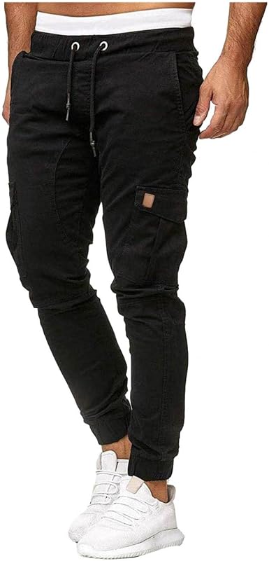 Amazon.com: Aukbays Pantalones deportivos para hombre, ligeros, para  entrenamiento, ajuste delgado, con pantalones cargo multibolsillos : Ropa,  Zapatos y Joyería