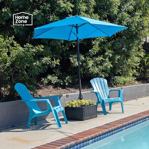 Image of Home Zone Living 119lbs 21 inch Square Heavy Duty Planter Umbrella Base, 11 Ft | Rolling Wheels & Water Weight Bag for Patio Pool Backyard, Convertible as Table or Planting Box, Supports Up to 11 Ft